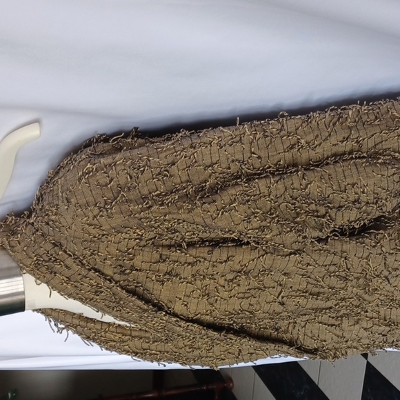 Vintage Car Pool Couture Green/kakhi Blazer with Strings, 23" PTP, 31" L - Picture 4 of 8